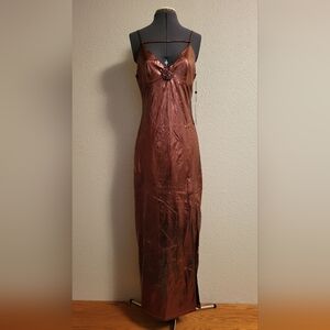 NWT Emerson Lang Young Contemporary Metallic Copper Dress Size Large